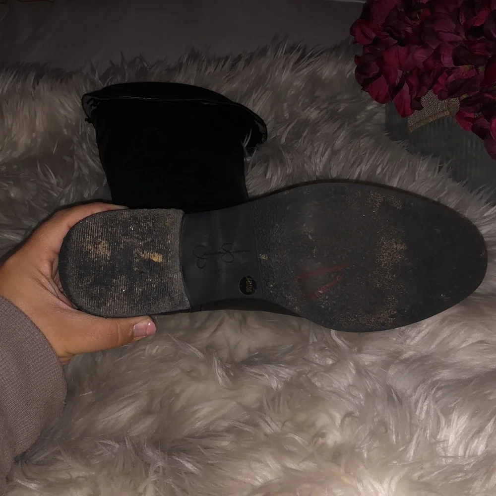 JESSICA SIMPSON Knee High Fold Over Leather Boot